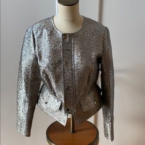 Diane Von Furstenberg Silver Verena Blazer